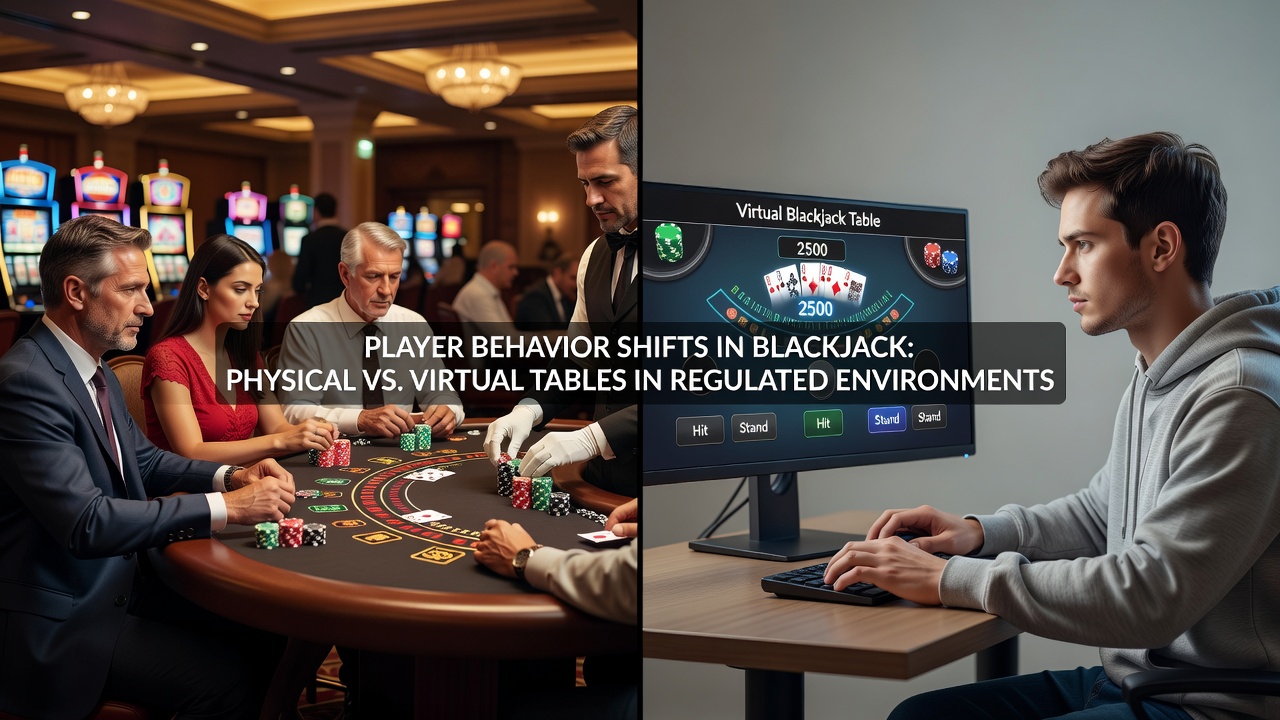 Vergleich von Spielverhalten an realen und digitalen Blackjack-Tischen