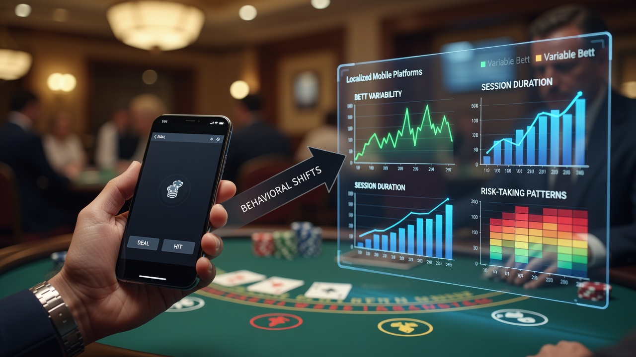 Datenvisualisierung zu Verhaltensmustern in mobilen Blackjack-Sitzungen